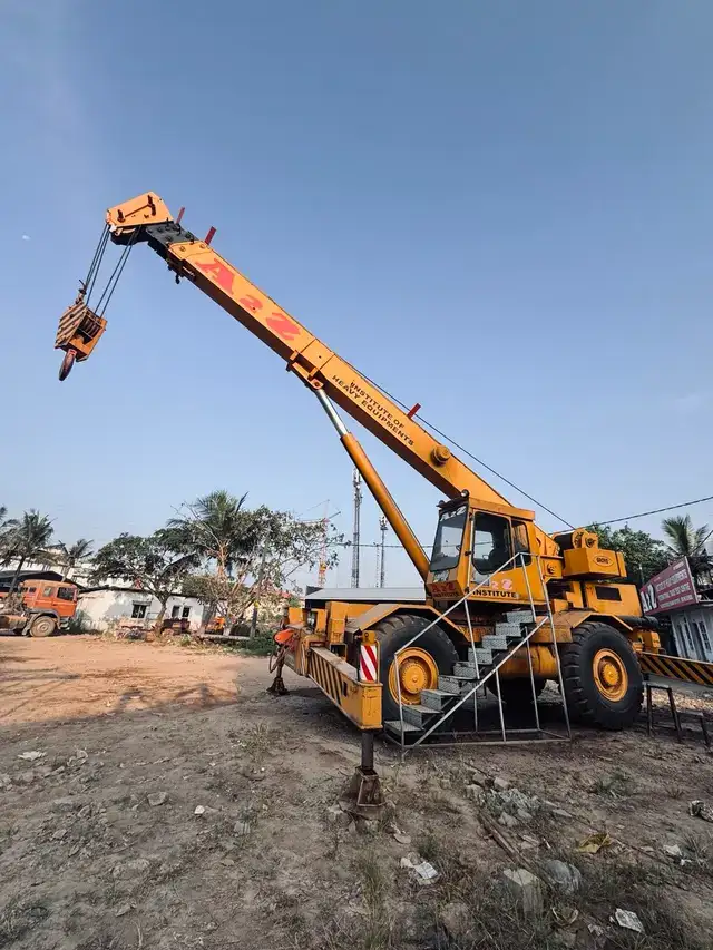 A2Z rough terrain crane with the boom extended